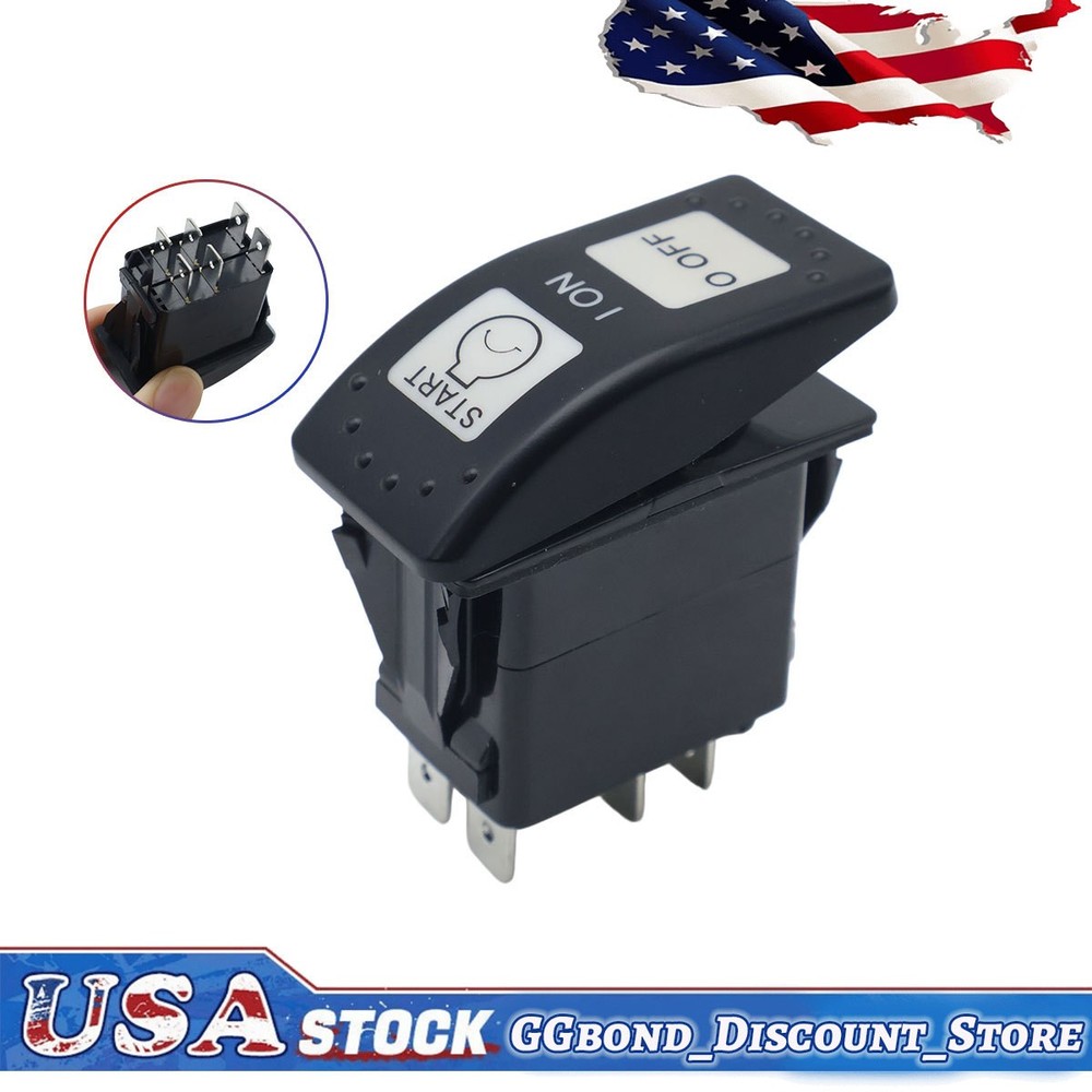 02250201-866 Rocker Switch ON/OFF/START for 185‑600 Air Compressor