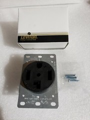 LOT OF 10 – LEVITON 278 30 Amp 3-POLE, 4-WIRE GROUNDING POWER OUTLET FLUSH MOUNT