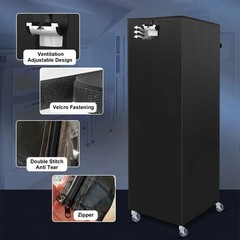 Sowokdon Bun Pan Sheet Rack 20-Tier Cover – Clear Panels, Black