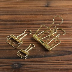 4Pcs Golden Hollow Out Long Tail Wire Binder Clips 51 Millimeters,