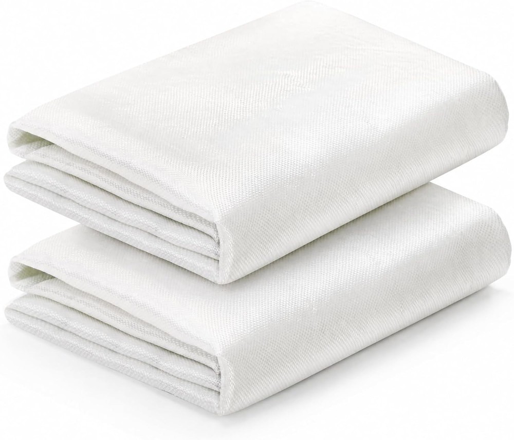 2 Packs 6oz Fiberglass Cloth 12ft x 50in E-Glass Plain Weave Fabric Sheet