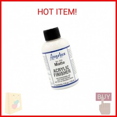 Angelus Matte Acrylic Finisher 4 fl oz – Flexible Clear Coat for Leather Shoes,