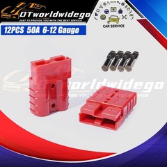 12Pcs 50A 10-12 Gauge Battery Quick Connect Winch Connector Plug Power Supply