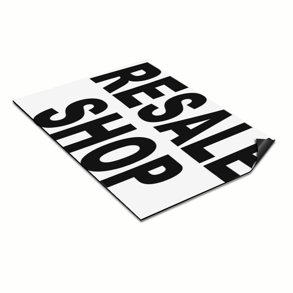 Car Magnet Set of 2 Resale Shop Black Car Advertising Industrial Sign