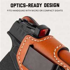 Universal IWB Leather Holster for P365/P365XL, Hellcat, G43/G48, G43X MOS/G48…