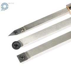 3 Piece Set Carbide Woodturning Tool Mini Size Diamond Shape Round & Square Tool