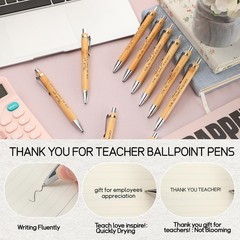 Fuutreo 50 Pcs Employee Appreciation Gift Bulk Inspirational Bamboo Pens Than…