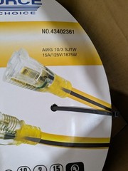 PRO-SOURCE Outdoor Extension Cord 100', 10/3 Gauge/Conductors PS-AZB0010