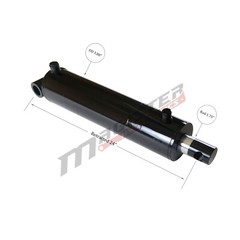 Hydraulic Cylinder Welded Double Acting 3.5″ Bore 16″ Stroke PinEye End 3.5×16
