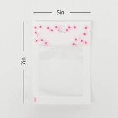 5x7in White Glossy Mylar Flat Zip Lock Bag w/ Window & Printing & Desiccant