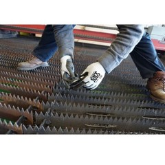 ANSI A7 CUT RESISTANT WORK GLOVE, 13 GAUGE SHELL WITH BI-POLYMER COATED PALM
