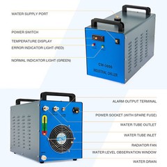 OMTech CW-3000 CW-5200 CW-5202 CW-6000 Water Chiller for CO2 Laser Engraver