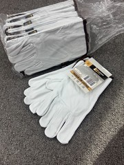12 Pair Pack, Goat Skin Grain Leather Drivers, work safety gloves (PPE)