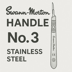 Swann-Morton No.3 Scalpel Handle Fits 10–15A Blades (Pack of 5)