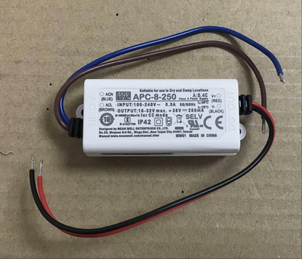 1pc for MEAN WELL APC-8-250 8W 16-32V 250mA power supply amk