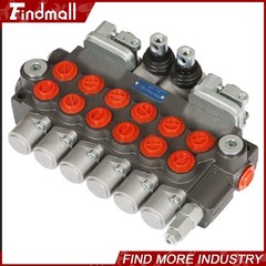 11 GPM Hydraulic Backhoe Directional Control Valve w/ 2 Joysticks,6 Spool