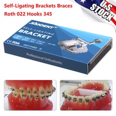 Dental Orthodontic Self-Ligating Brackets Braces Roth 022 Hooks 345 Buccal Tubes
