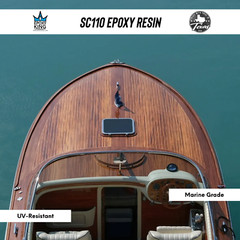 CLEAR EPOXY RESIN 48 OZ KIT * UV RESISTANT * MARINE GRADE * NON-TOXIC * BOAT