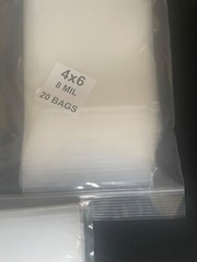 100 Count – 6″L x 4″W Resealable Zipper Seal Top Bag 8 mil Clear Poly Zip Lock