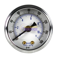 1.5″ Face Dry Pressure Gauge 0-160 PSI Back Mount 1/8″ NPT Air Compressor Gauge
