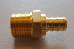 1 PIECE 1/2″ PEX X 1/2″ MALE NPT THREADED ADAPTER-BRASS CRIMP FITTING (LEAD FREE