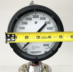 Ashcroft Plus Pressure Gauge ~ 0/6000psi w/ C1018 Stainless Steel Diaphragm Seal