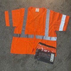 PIP Protective Industrial Products Safety Shirt Zip Up Tee – Large – 5 Per Pack