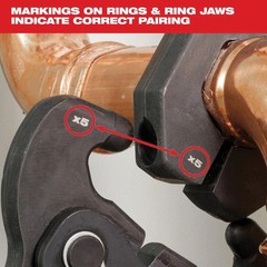 Milwaukee 3/4 Inch Cts-V Pivoting Press Ring For M18 & M12 Force Logic Press