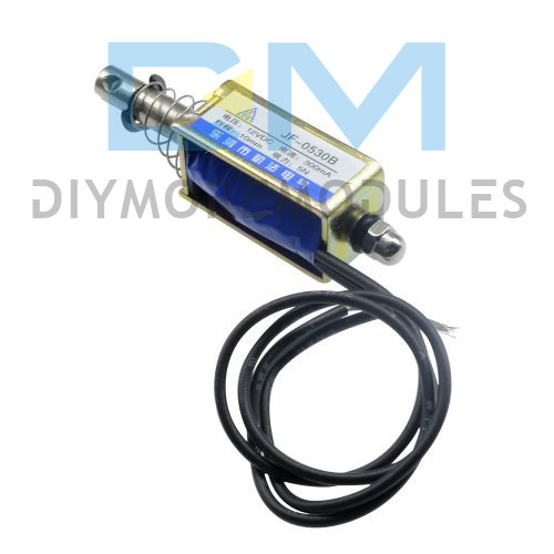 DC Solenoid Valve Electromagnet 12V Spring Push-Pull Through Type JF-0530B