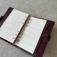 Filofax 1980s Late Bible Size System Notebook Italian Calf Leather Vintage