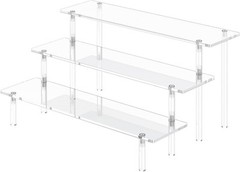 3 Tier Acrylic Display Risers, Large Perfume Organizer 8.5 x 11.8 x 5.9 inches