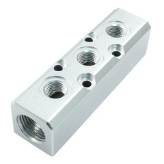 Litoexpe 3 Way Pneumatic Manifold Air Distribution Block, G1/2 Supply Port, G…