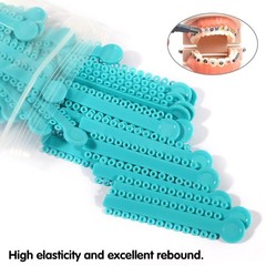 1040 Dental Orthodontic Ligature Ties Elastic Rubber Band Black/Rainbow Colors