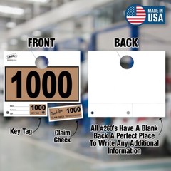 1000 Car Dealer Service Hang Tags Mechanic Repair Shop 3 Piece System – Beige