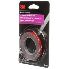 Heavy Duty Double Sided Auto Exterior Attachment Tape 1/4in x 5ft Trim Emblem Mo