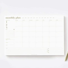 Utilitarian 12″x18″ Monthly Organizer – 18 Pages for Effortless Task Management