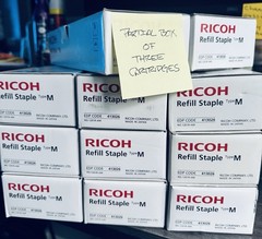 Ricoh 413026 Type M Box of 5 Refill Staple Cartridge 25,000 & Ricoh 413013. Bulk