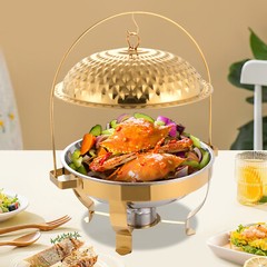 Roll Top Chafing Dish Buffet Set Stainless Steel Chafer Buffet Servers Warmer