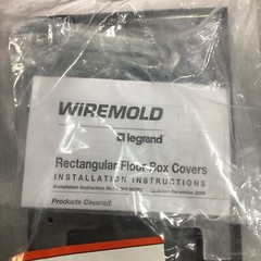 Wiremold 838TCAL 3-Gang Aluminum Tile Flange Rectangular Floor Box Covers