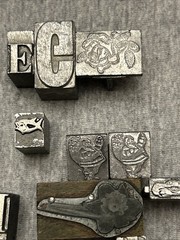Letterpress Printing Block Mixed Lot Letters, Numbers, Symbols, BB & S Chicago