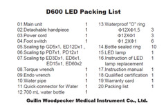 Woodpecker DTE D600 LED Dental Ultrasonic Scaler Scaling Perio Endo Treatment