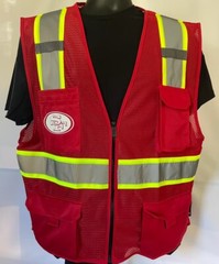 🏈🦺SAN FRANCISCO 49ERS SAFETY PPE WORK VEST W/REFLECTIVE LOGO L/XL/2X-4XL