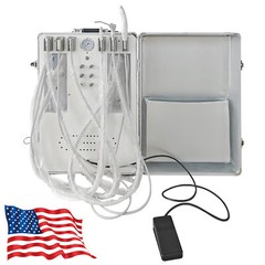 Portable Dental Unit Delivery Unit with Air Compressor Curing Light Scalers