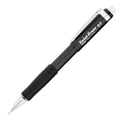 QE517A Pentel Twist-Erase III Mechanical Pencil, 0.7mm, Black Barrel, Pack of 3