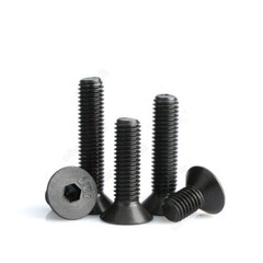 M7-1.0 Black 12.9 Steel Hex Socket Bolts Countersunk Flat Head Screws
