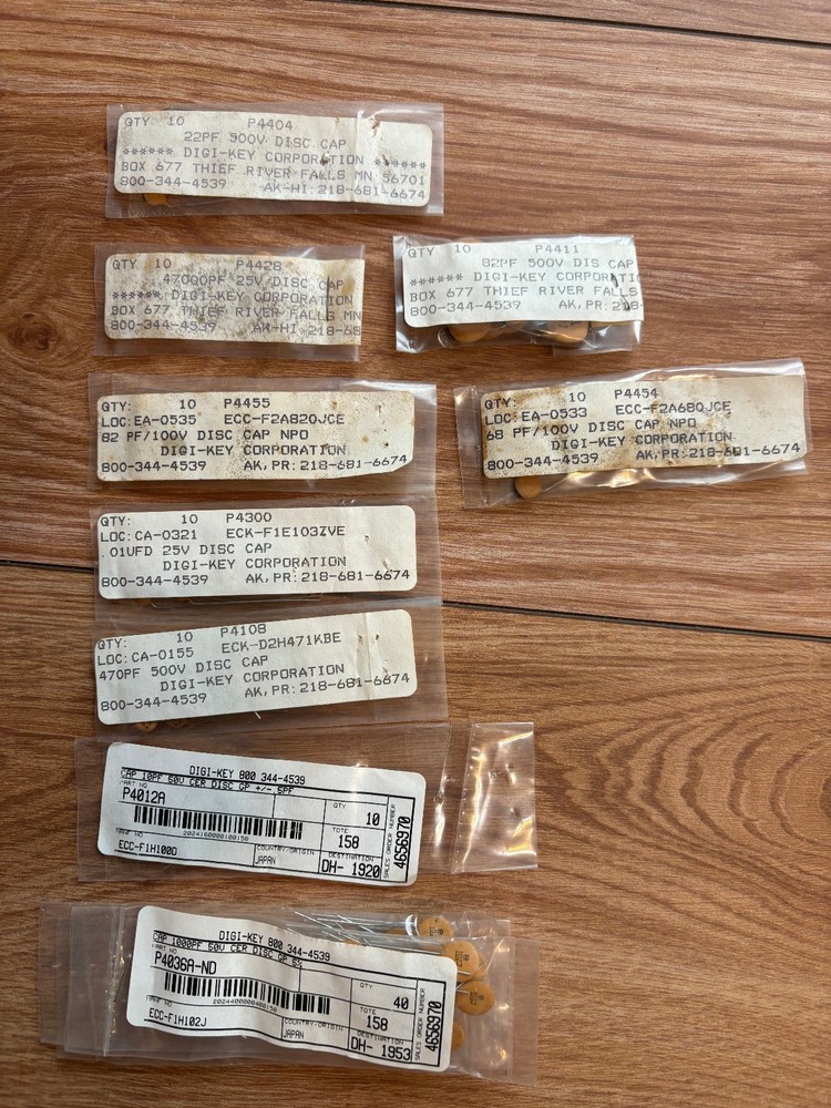 Ceramic capacitors – Various values and voltages (for hobbyists)
