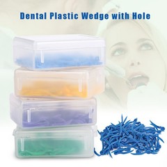 400x Disposable Dental Plastic Wedge With Hole All 4 Sizes Wave Shape Wedge BEA