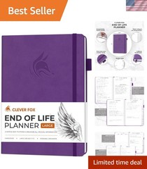 End of Life Planner 8.5”x11” in Purple | Comprehensive Final Arrangements Binder