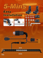 2026 New 30 Inch LED Light Bar, 70,000LM off Road, 70W Spot Flood Combo Beam, IP