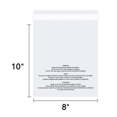 Wepoly – 8 X 10 1000 Count Self Seal Clear Poly Bags Suffocation Warning For